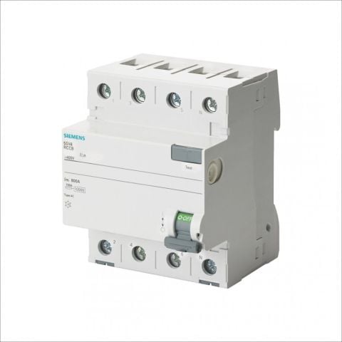 SIEMENS 5SV4644-0 KAÇAK AKIM KORUMA RÖLESİ 40A 400V 300MA TRİFAZE 3FAZ+NÖTR 70MM