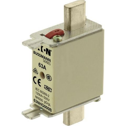 EATON 63NHG000B NH SİGORTA 00(000)-BOY, GG/GL, 500V, 120KA - 63 A