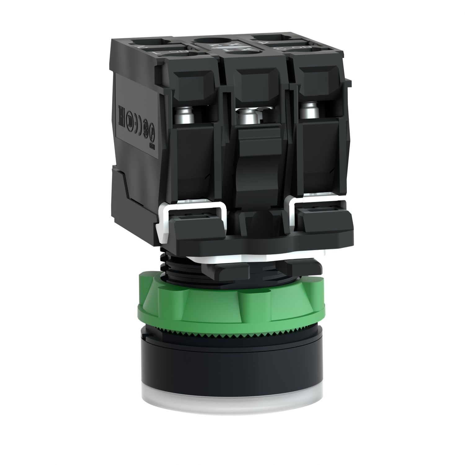 SCHNEIDER BEYAZ SIVA ALTI EKSİKSİZ IŞIKLI BUTON ÇAP 22 YAYLI DÖNÜŞ 1NA+1NK 220...240V 3389110904024