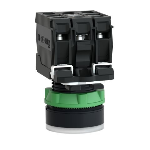 SCHNEIDER BEYAZ SIVA ALTI EKSİKSİZ IŞIKLI BUTON ÇAP 22 YAYLI DÖNÜŞ 1NA+1NK 220...240V 3389110904024