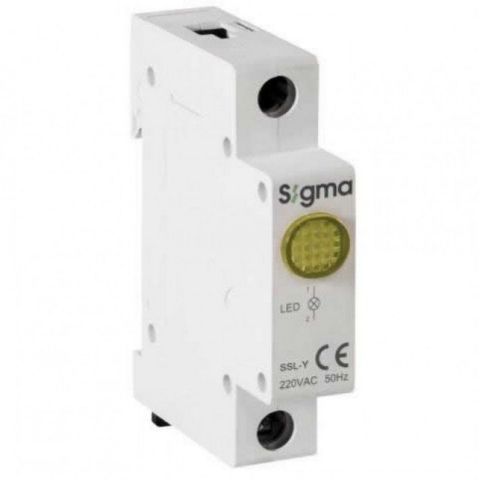 SİGMA SSL-Y220A SARI LEDLİ SİNYAL LAMBASI 220V AC