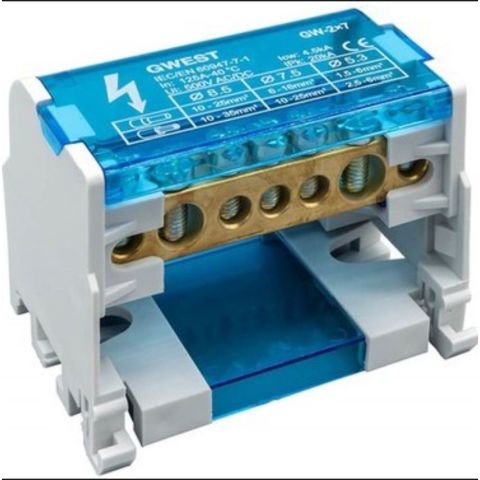 GWEST GW-2X7 2 KUTUPLU 1X10MM2 125A GİRİŞLİ DAĞITICI ÜNİTE