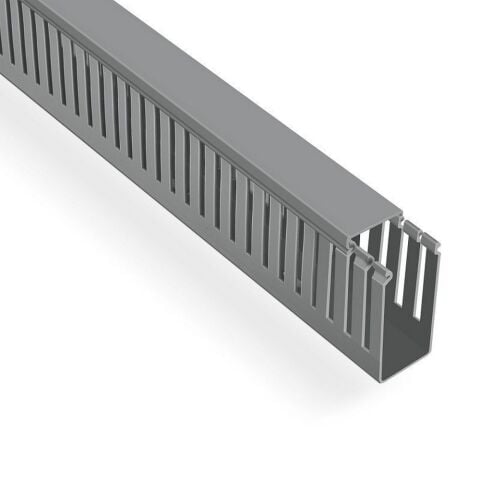 MUTLUSAN 40X80 KABLO KANALI (DELİKLİ) (GRİ) (40 METRE) (PROMEX)
