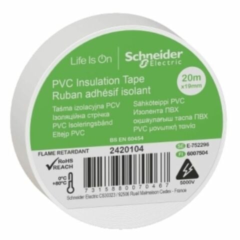 SCHNEIDER 2420104 19MMX20MT BEYAZ PVC İZOLE ELEKTRİK BANDI