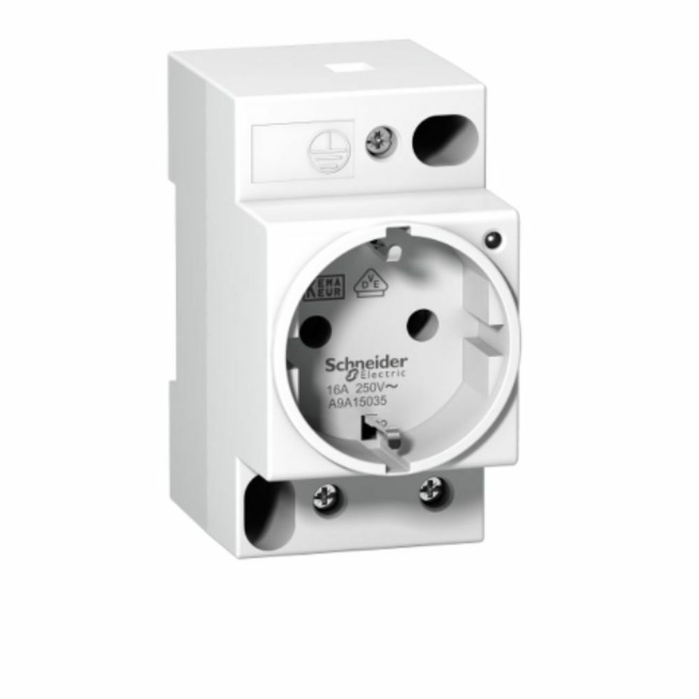 SCHNEIDER A9A15035 DIN RAY TİPİ MODÜLER IŞIKLI PRİZ 3606480097799