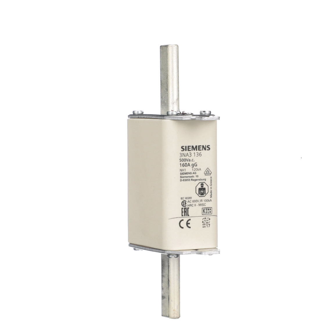 SIEMENS STEATİT(SERAMİK) GÖVDELİ NH-BIÇAKLI SİGORTA-SIEMEN