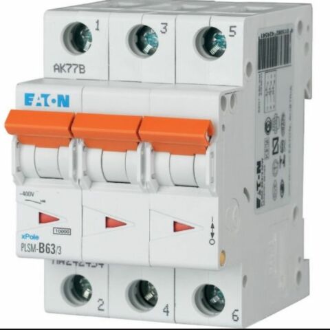 EATON PLSM-C63-3 OTOMATİK SİGORTA 3X63A 10KA C-EATON