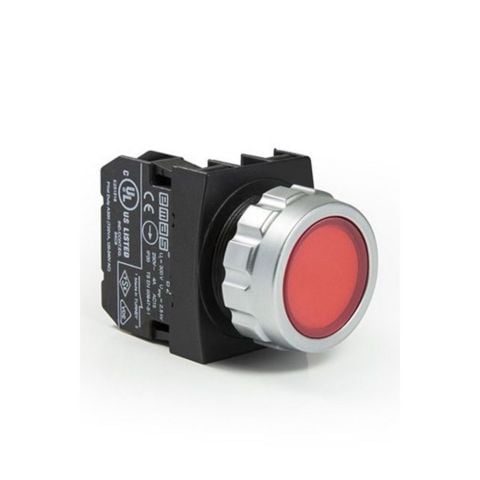 EMAS H200DK 1NK KIRMIZI DÜZ YAYLI KUMANDA BUTONU