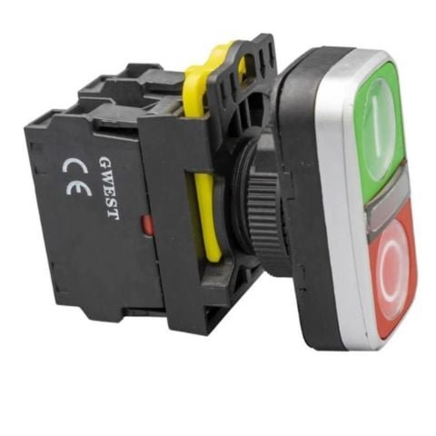GWEST A5-11RD 1NO+1NC LED IŞIKLI İKİZ BUTON