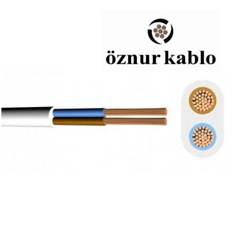 ÖZNUR 2X2,50 TTR (NYMHY) KABLO ÖZNUR (BEYAZ) (100 METRE)