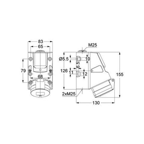 METE ENERJİ 5X16A. IP44 KOMBİ T107