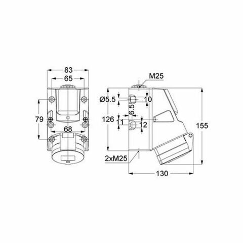 METE ENERJİ 5X16A. IP44 KOMBİ T107