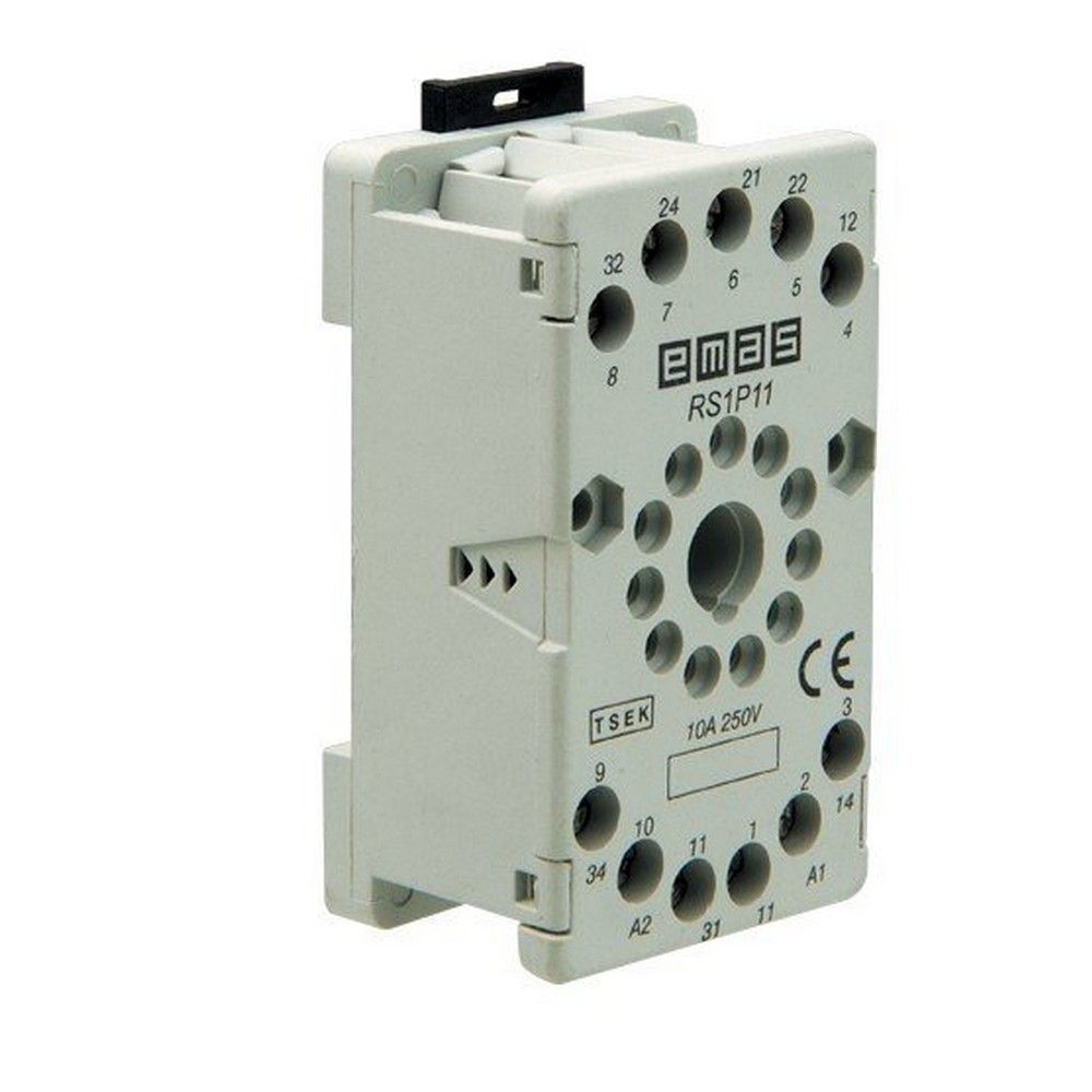 EMAS RS1P11G1 RÖLE SOKETİ 11 PİNLİ GRİ