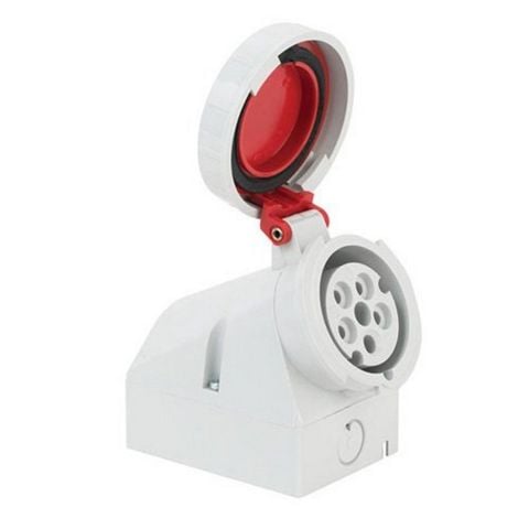 METE ENERJİ 5X16A. IP67 DUVAR PRİZİ EĞİK GÖVDELİ VİDALI BAĞ. T1143V