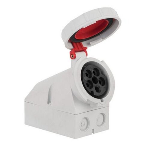 METE ENERJİ 5X32A. IP67 DUVAR PRİZİ EĞİK GÖVDELİ VİDALI BAĞLI T1155V