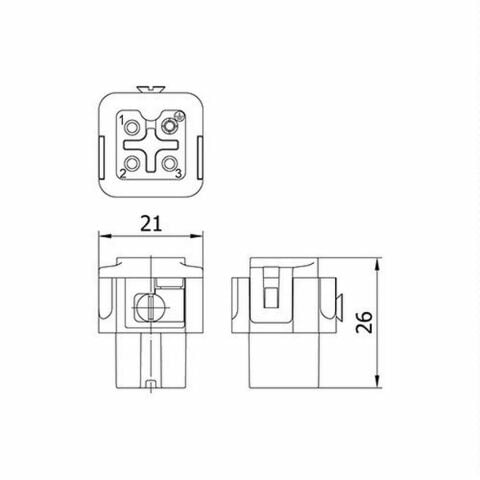 METE ENERJİ 4X10A. ÇOKLU PRİZ ÇEKİRDEK MONTAJLI 29008