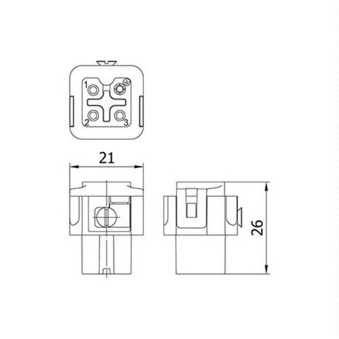 METE ENERJİ 4X10A. ÇOKLU PRİZ ÇEKİRDEK MONTAJLI 29008