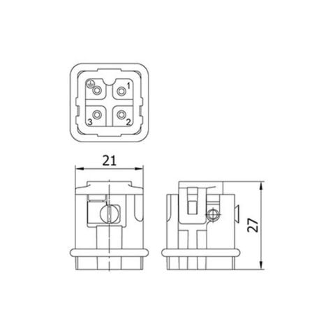 METE ENERJİ 4X10A. ÇOKLU FİŞ ÇEKİRDEK MONTAJLI 29009