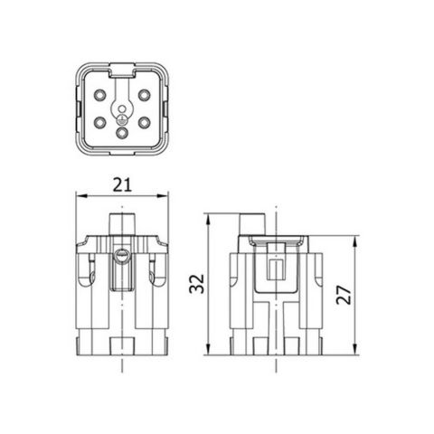 METE ENERJİ 5X10A. ÇOKLU FİŞ ÇEKİRDEK MONTAJLI (ARKA GİRİŞLİ) 29016