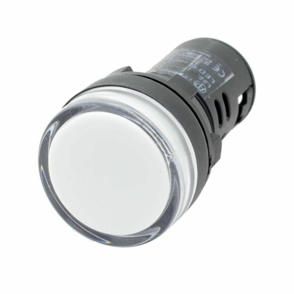GWEST 22-B 220V 22MM BEYAZ LEDLİ SİNYAL LAMBASI