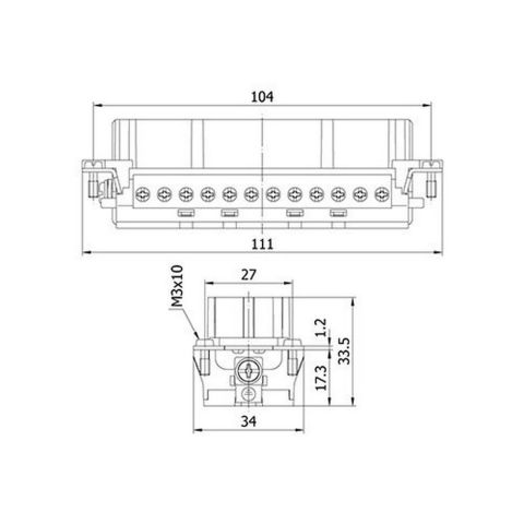 METE ENERJİ 24X16A. ÇOKLU PRİZ ÇEKİRDEK MONTAJLI 29024