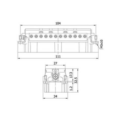 METE ENERJİ 24X16A. ÇOKLU FİŞ ÇEKİRDEK MONTAJLI 29025