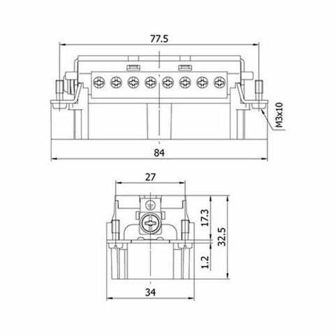 METE ENERJİ 32X16A. ÇOKLU FİŞ ÇEKİRDEK MONTAJLI 29027