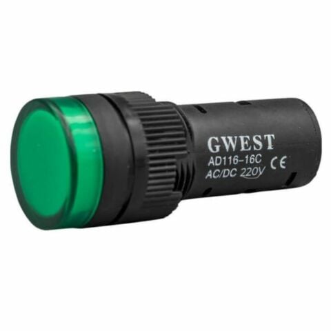 GWEST 16-Y 220V 16MM YEŞİL LEDLİ SİNYAL LAMBASI
