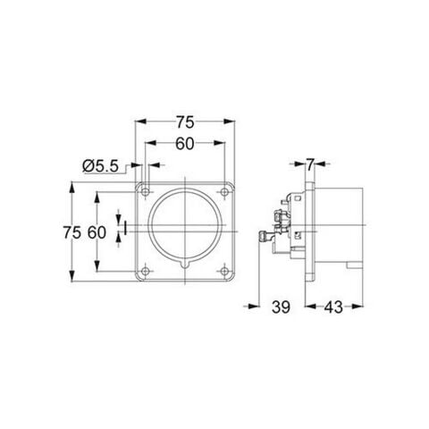 METE ENERJİ 4X16A. IP44 MAKİNE FİŞİ DÜZ T28112