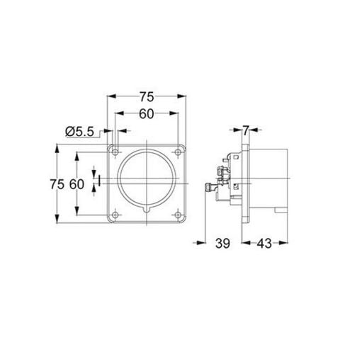 METE ENERJİ 4X16A. IP44 MAKİNE FİŞİ DÜZ T28112