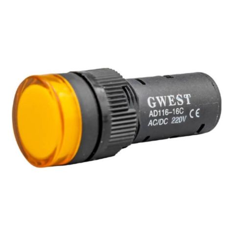GWEST 16-S 220V 16MM SARI LEDLİ SİNYAL LAMBASI