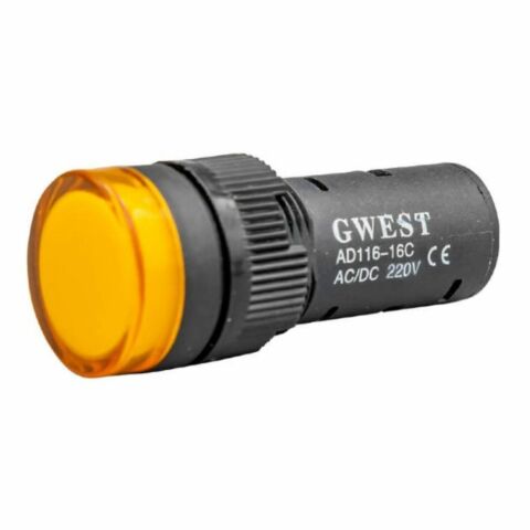 GWEST 16-S 220V 16MM SARI LEDLİ SİNYAL LAMBASI