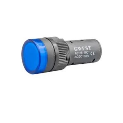 GWEST 16-M 220V 16MM MAVİ LEDLİ SİNYAL LAMBASI