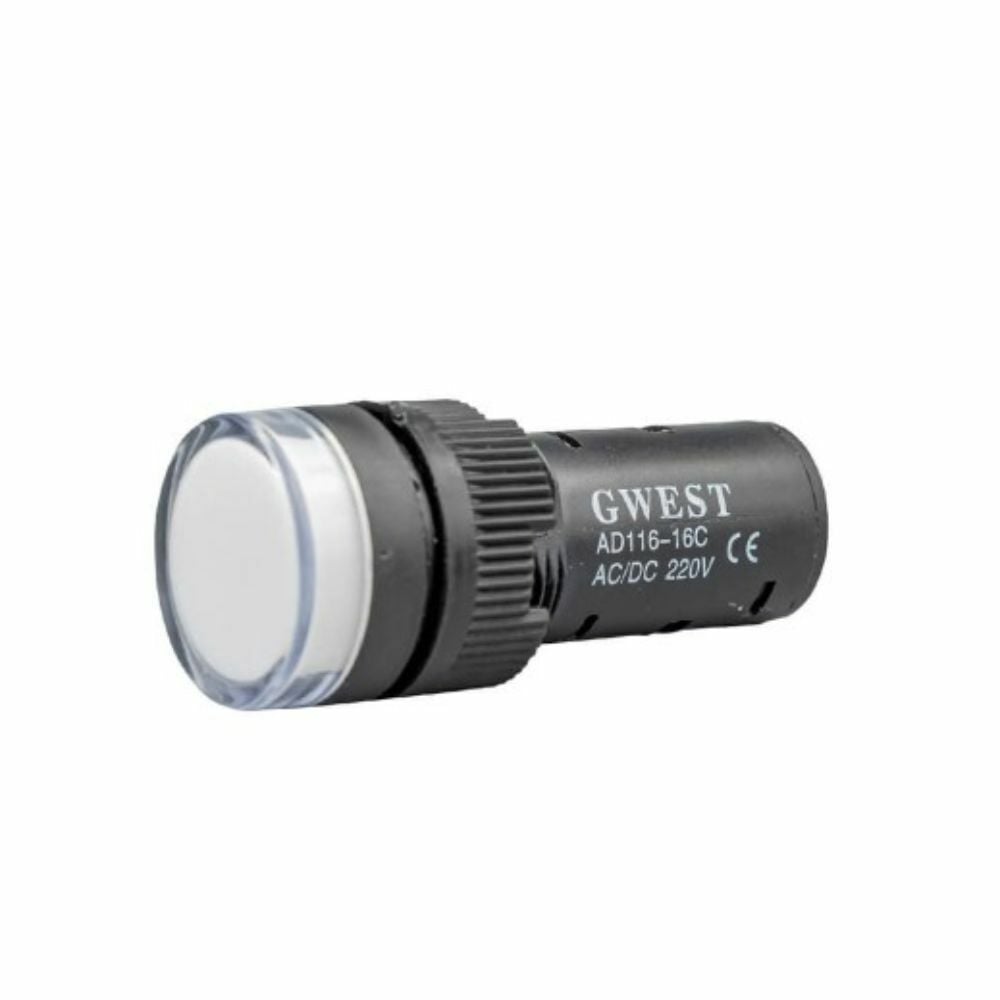 GWEST 16-B 220V 16MM BEYAZ LEDLİ SİNYAL LAMBASI