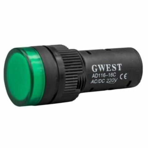 GWEST 16-110V-Y 110V 16MM YEŞİL LEDLİ SİNYAL LAMBASI