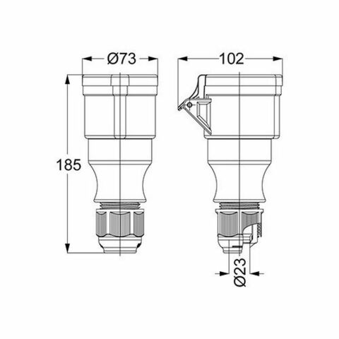 METE ENERJİ 5X32A. IP44 UZATMA PRİZİ VİDALI BAĞLI T3148V
