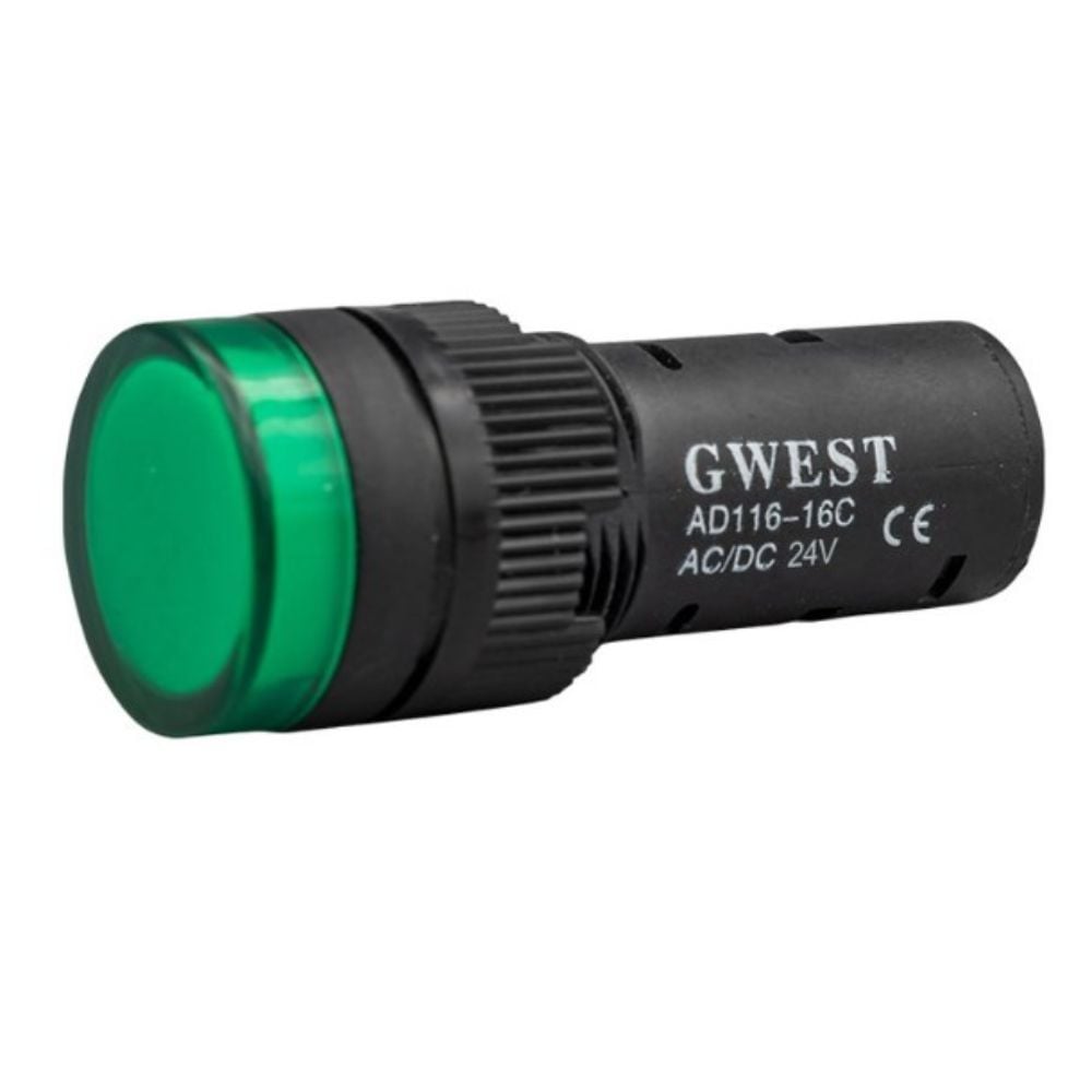 GWEST 16-24V-Y 24V 16MM YEŞİL LEDLİ SİNYAL LAMBASI