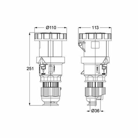 METE ENERJİ 4X63A. IP67 UZATMA PRİZİ T31728
