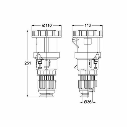 METE ENERJİ 4X63A. IP67 UZATMA PRİZİ T31728