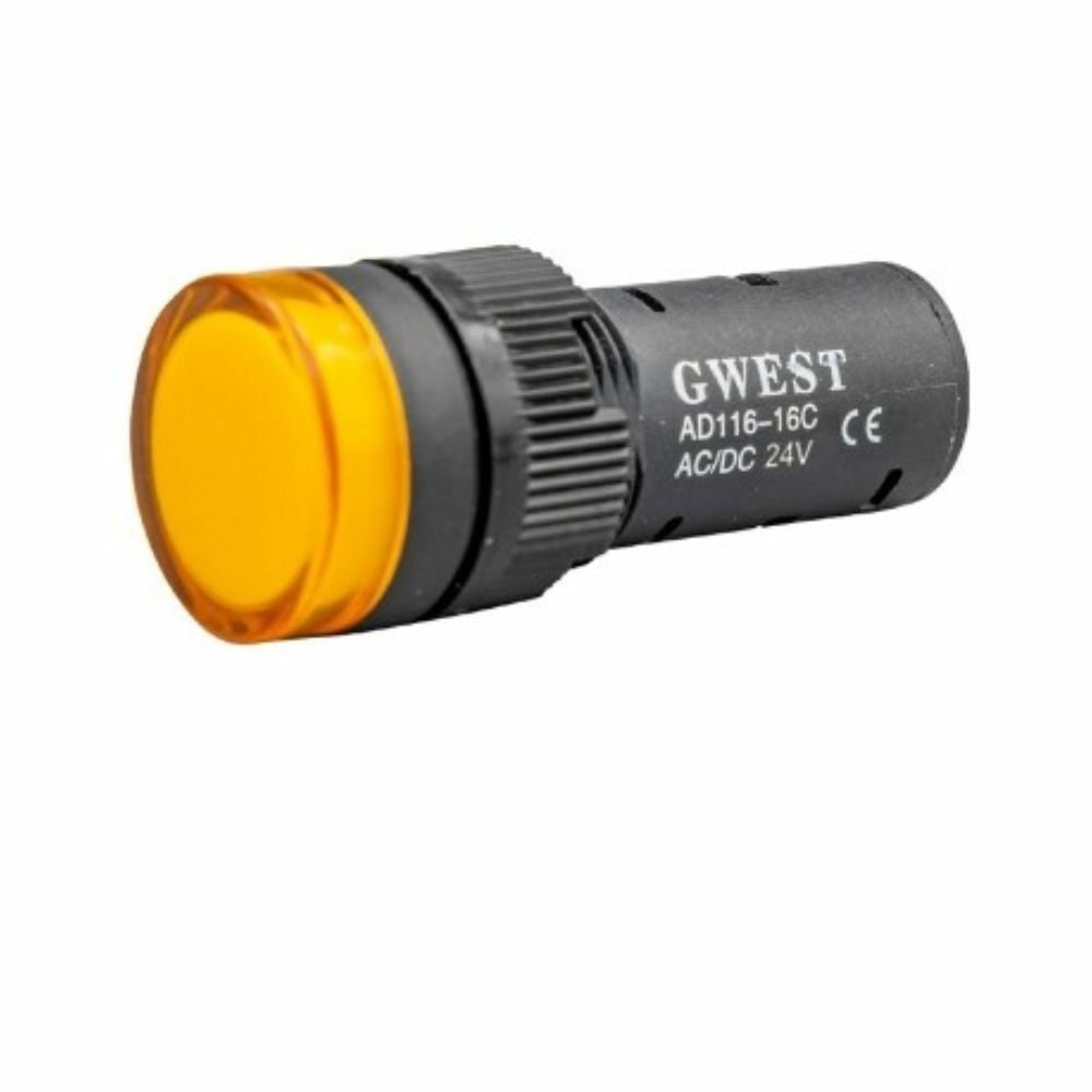 GWEST 16-24V-S 24V 16MM SARI LEDLİ SİNYAL LAMBASI