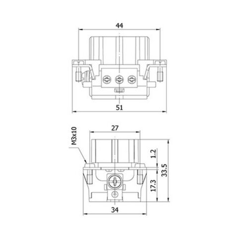 METE ENERJİ 6X16A. PRİZ ÇEKİRDEK MONTAJLI 29120