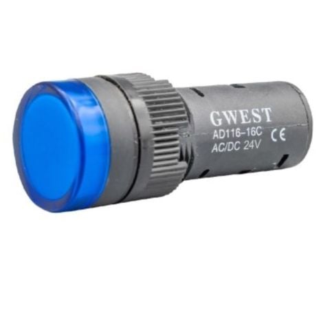 GWEST 16-24V-M 24V 16MM MAVİ LEDLİ SİNYAL LAMBASI