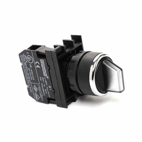 EMAS B101SL30B BEYAZ SEÇİCİ IŞIKLI KUMANDA BUTONU