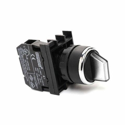 EMAS B101SL30B BEYAZ SEÇİCİ IŞIKLI KUMANDA BUTONU