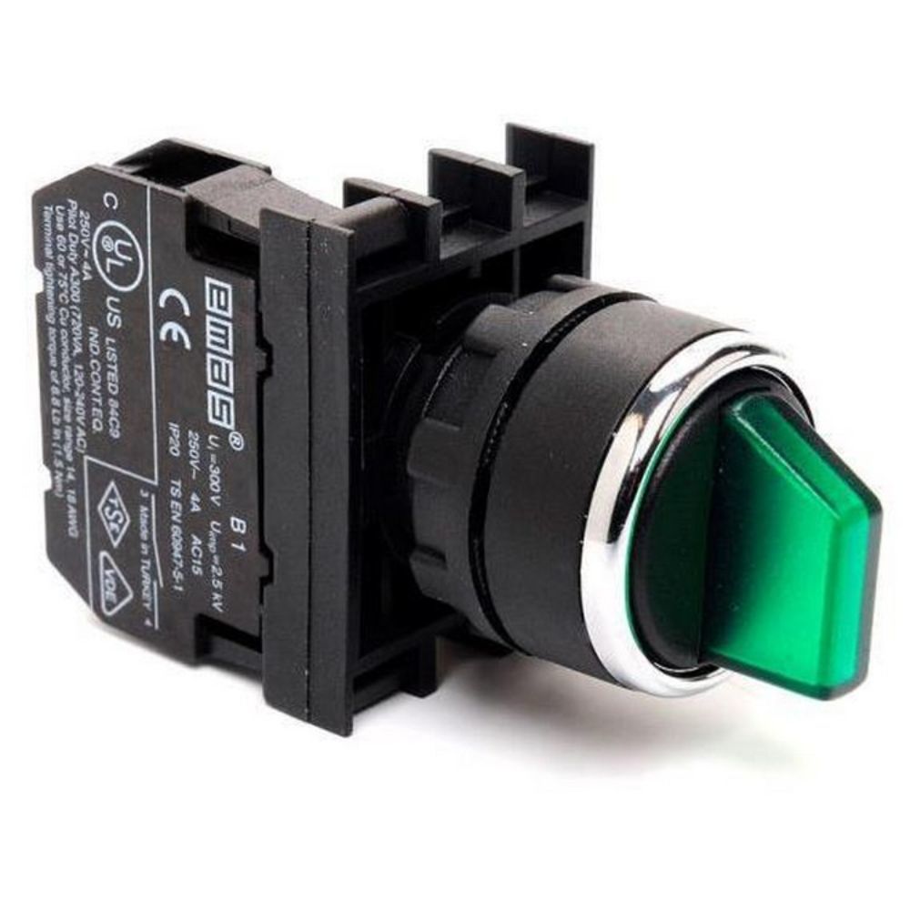 EMAS B101SL32Y B ÇİFT START SEÇİCİ(2-0-1)ÇİFT DÖNÜŞLÜ YEŞİL