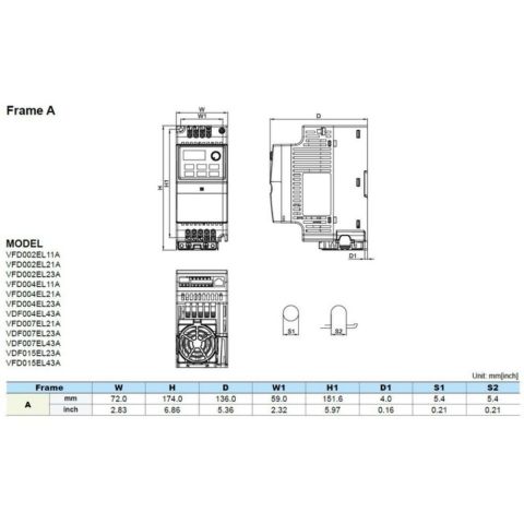 DELTA 400W EL SERİSİ 220VAC-DELTA