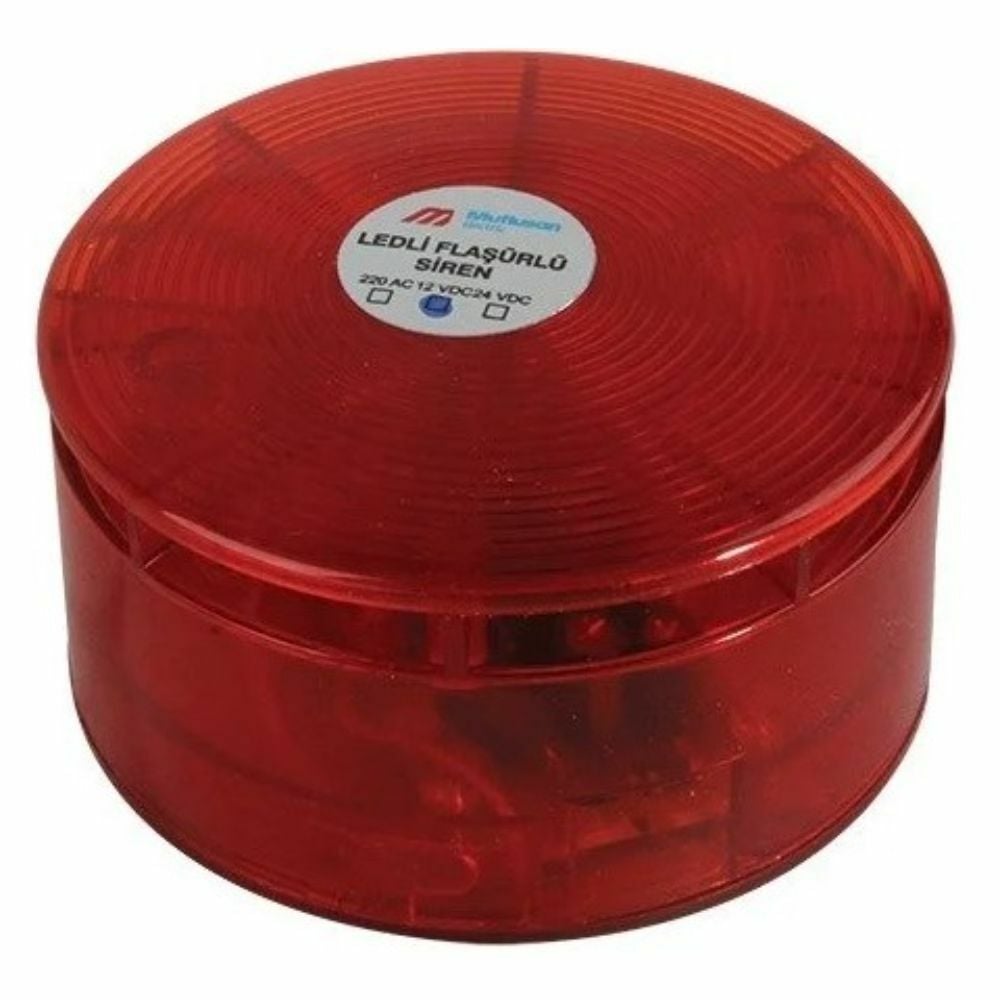 MUTLUSAN LEDLİ FLAŞÖRLÜ ELEKTRONİK SİREN 24V.