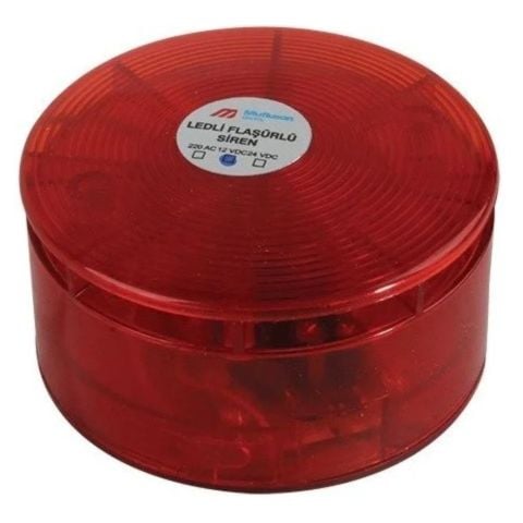 MUTLUSAN LEDLİ FLAŞÖRLÜ ELEKTRONİK SİREN 24V.