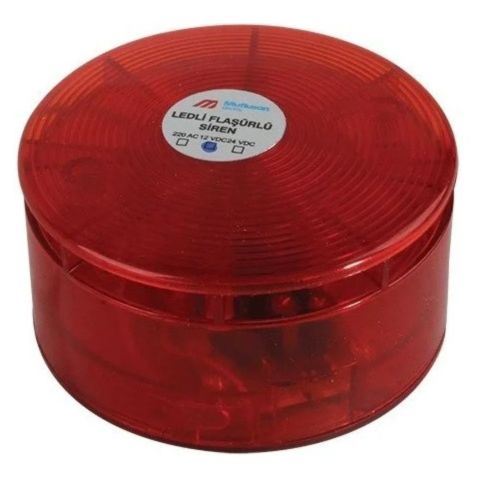 MUTLUSAN LEDLİ FLAŞÖRLÜ ELEKTRONİK SİREN 24V.