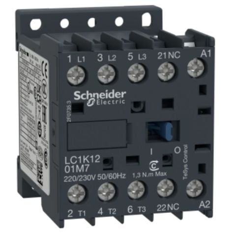 SCHNEIDER LC1K1201E7 TESYS K KONTAKTÖR 3P(3 NA) AC3 <= 440 V 12 A 48 V AC BOBİN 3389110858808